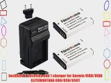 Newmowa P11P15-04-N02 Rechargeable Li-ion Battery(2 Pack) and Charger Kit for 010-11654-03Garmin