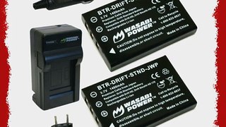 Wasabi Power Battery (2-Pack) and Charger for Drift DSTBAT Standard Battery and Drift HD HD170