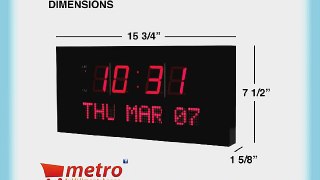 Metro Fulfillment House Ehealthsource Digital Led Calendar Clock 15 3/4 Day And Date | Large