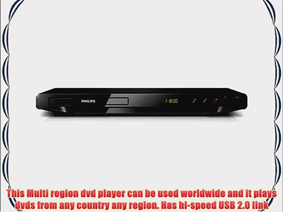 Philips DVP3650K All Multi Region Code Zone Free DVD Player