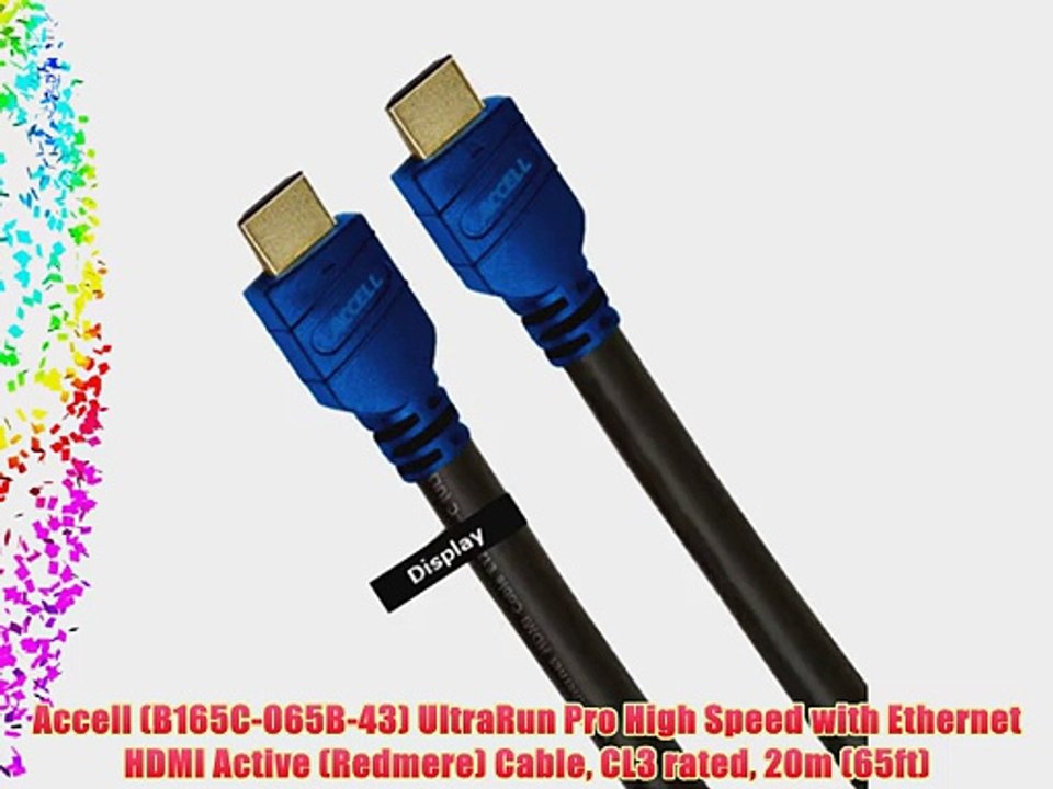 Accell (B165C-065B-43) UltraRun Pro High Speed with Ethernet HDMI Active (Redmere) Cable CL3
