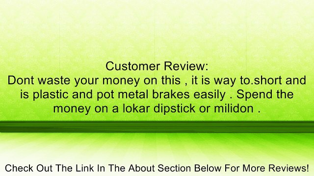 Mr. Gasket 9707G Aluminum/Braided Flexible Oil Dipstock for BBC Review