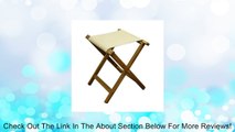 Teak Framed Folding Camp Stool with Khaki Canvas Seat Review