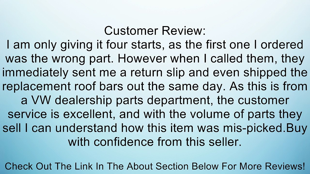 OEM VW Volkswagen Tiguan Rail Mount Roof Rack Cross Bar Review