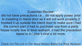 89018365 AC/Heat Temperature Air/Blend Door Actuator Review