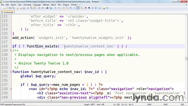 WordPress 3 Building Child Themes lecture 25 pagination
