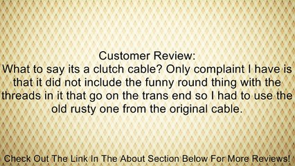 Auto 7 921-0030 Clutch Cable For Select KIA Vehicles Review