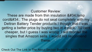 Two (2) Battery Tender 081-0069-6 Ring Terminal Harness with Black Fused 2-Pin Quick Disconnect Plug Review