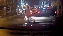 Korean Scammer gets run over by driver