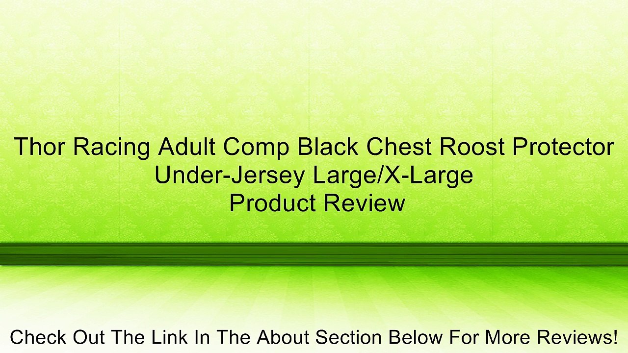 Thor Racing Adult Comp Black Chest Roost Protector Under-Jersey Large/X-Large Review