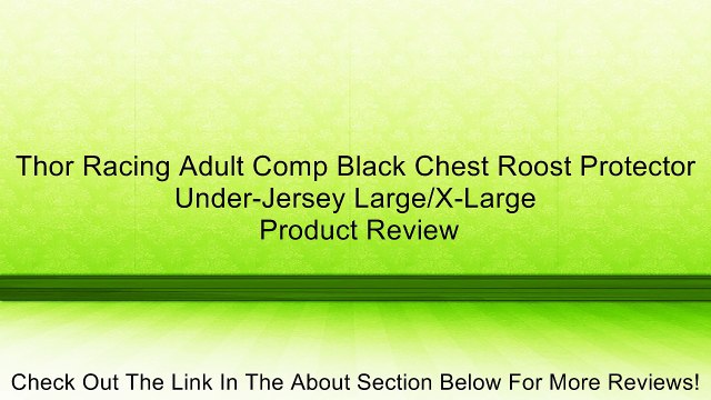 Thor Racing Adult Comp Black Chest Roost Protector Under-Jersey Large/X-Large Review