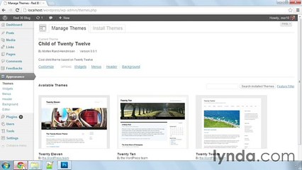 WordPress 3 Building Child Themes lecture 42 screen shot