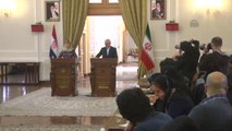 İran Dışişleri Bakanı Zarif - Hırvat Mevkidaşı Pusiç Basın Toplantısı