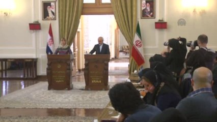 İran Dışişleri Bakanı Zarif - Hırvat Mevkidaşı Pusiç Basın Toplantısı