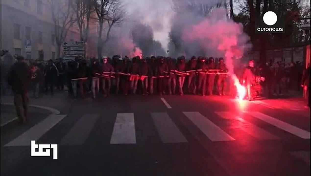 Ausschreitungen bei Antifa-Solidaritätsmarsch in Cremona