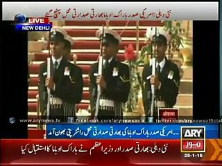 India gives warm welcome to US president  ARY NEWS TV