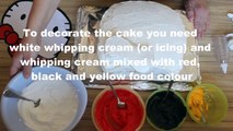 How To make a Hello Kitty cake with icing decoration (cream)