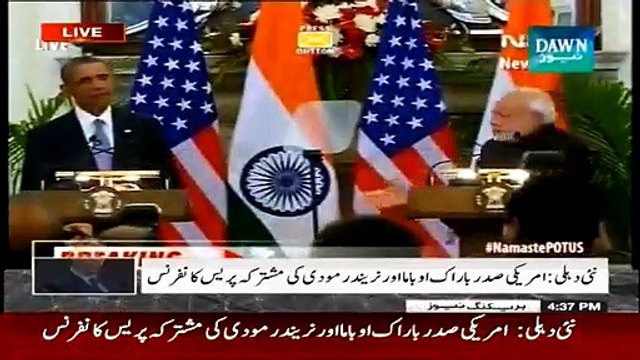 Barack Obama And Narendra Modi Press Conference In India – 25th January 2015