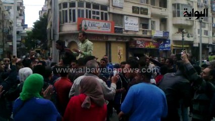 مسيرة  لمؤيدي السيسي بالقائد إبراهيم لإحياء ذكرى 25 يناير