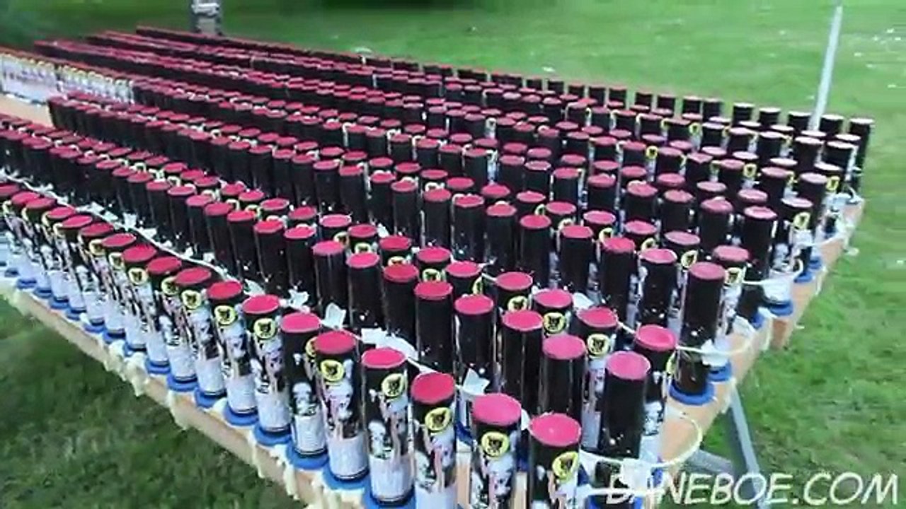 Over 900 Parachute Fireworks EXPLOSION!