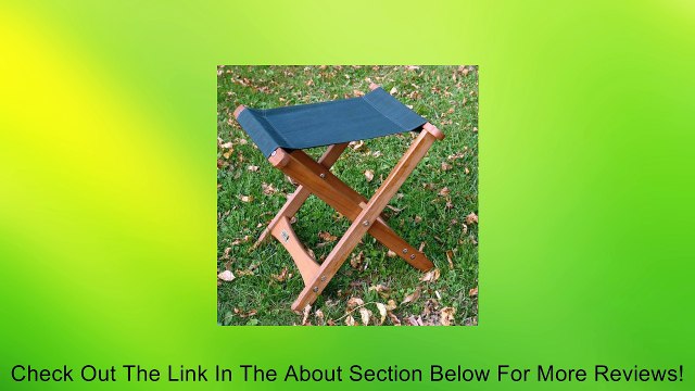 18 x 17 Folding Wooden Camping Stool with Forest Green Fabric Seat Review