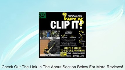 Hot Headz Loop and Lock Viper Clip-It Tie Down, Yellow, 34-Feet Review