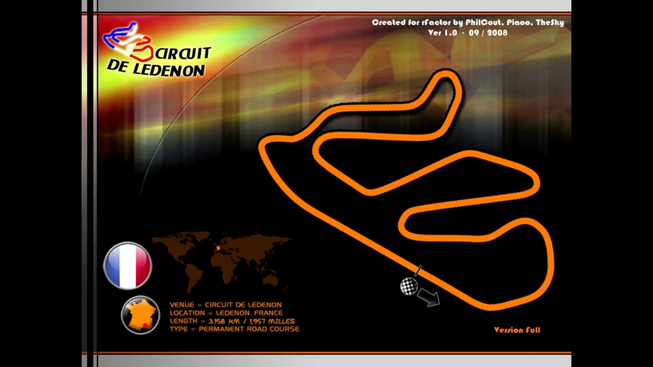 Tour de piste à Ledenon en Mercedes DTM sur Rfactor