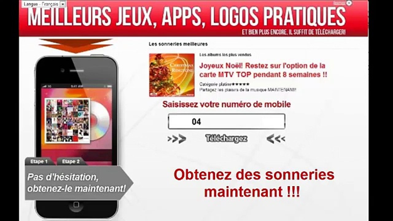 Obtenez des sonneries maintenant ! Sonneries gratuit