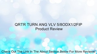 QRTR TURN ANG VLV 5/8ODX1/2FIP Review
