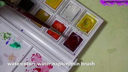 Дизайн ногтей. Рисунки на ногтях - акварель