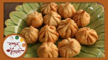 Maghi Ganpati Special - Fried Modak Recipe (तळलेले मोदक) by Archana in Marathi - Sweet Dumplings