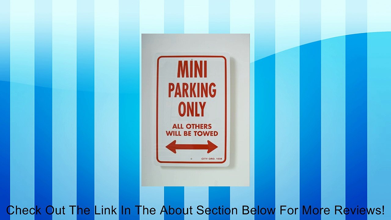 MINI COPPER PARKING ONLY SIGN Review