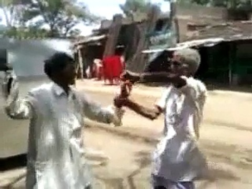 2 Old Man Fighting On Street - funny