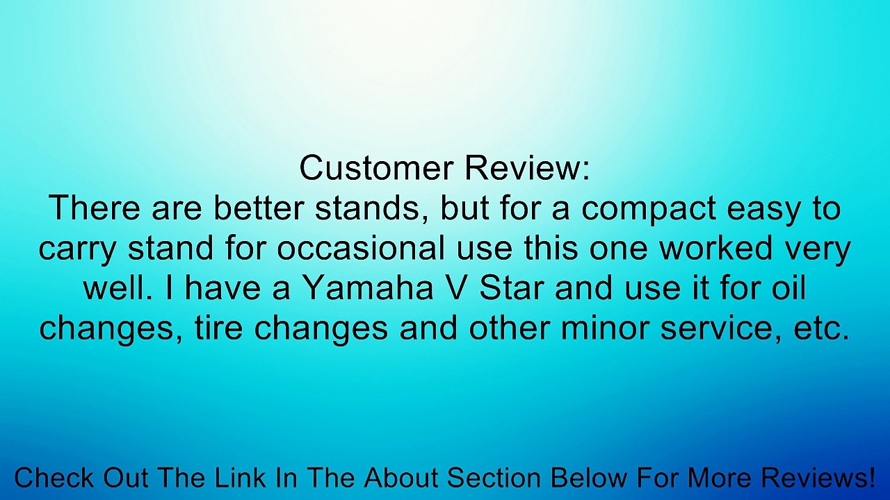 Motorcycle Cruiser Adjustable Pivot Center Stand Lift Jack Display Hoist Harley Davidson BMW Review