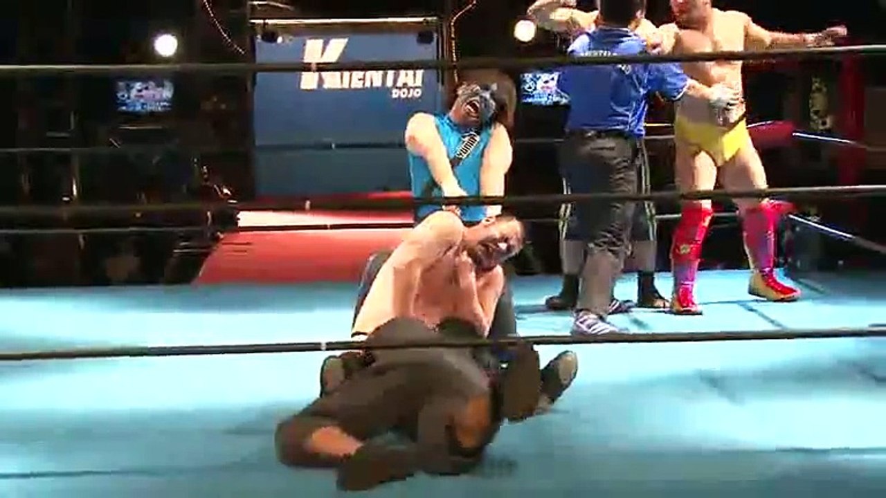 Daigoro Kashiwa, Ryuichi Sekine & Kotaro Nasu vs. Tank Nagai, Kunio Toshima & Yuma (KAIENTAI Dojo)