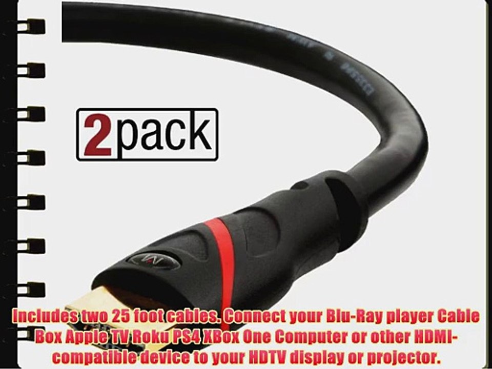 Mediabridge ULTRA Series HDMI Cable (25 Feet) - High-Speed Supports Ethernet 3D and Audio Return