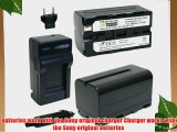 Wasabi Power Battery (2-Pack) and Charger for Sony NP-F730 NP-F750 NP-F760 NP-F770 and Sony