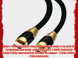 IBRA? 5Feet High Speed PRO GOLD BLACK Range HDMI to HDMI Cable 3D 2160p PS4 SKY HD 4K Ultra