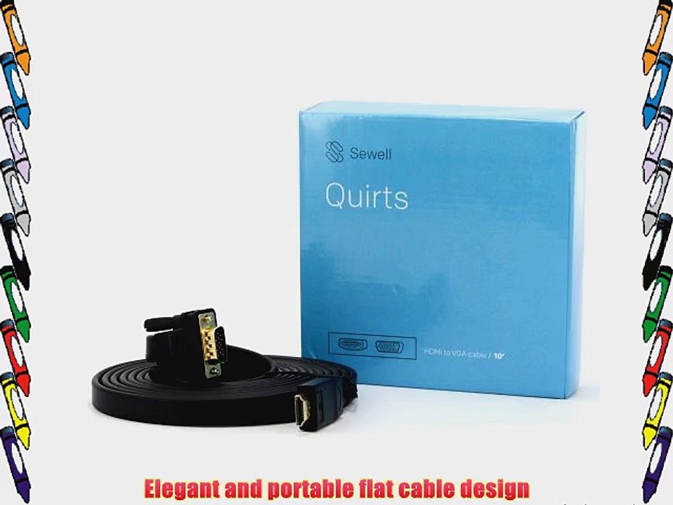 Sewell Quirts Hdmi to VGA Active Converter Cable 10 Ft