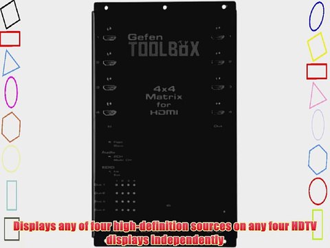 GefenToolBox 4x4 Matrix for HDMI with FST and 3DTV (Black)