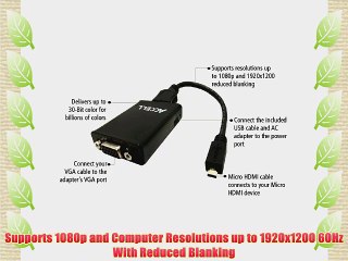 Accell J129B-002B Micro HDMI (Type D) to VGA Adapter
