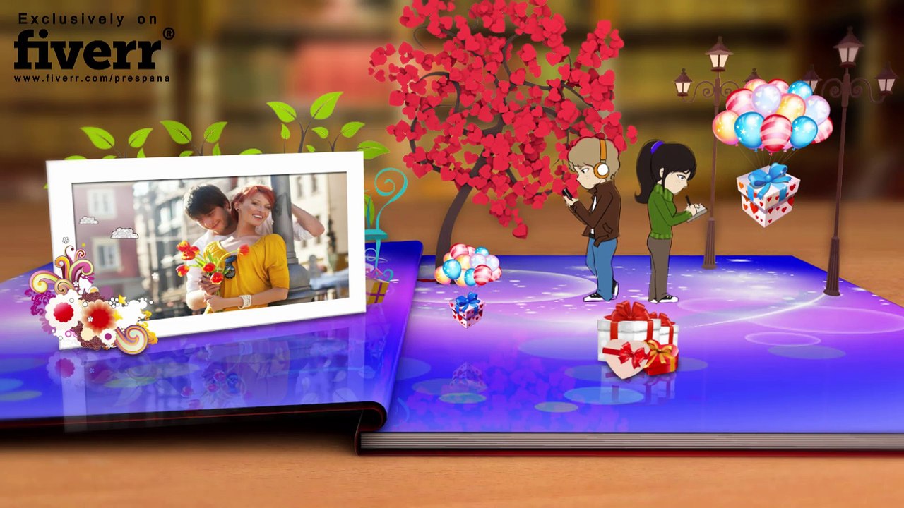 I will design Beautiful VALENTINE Greeting eCard white Pop-up Book in 3d (Order 5$ Fiverr)