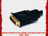 Monoprice 103038 25-Feet 28AWG A Type VGA and USB to M1-D Cable - Black