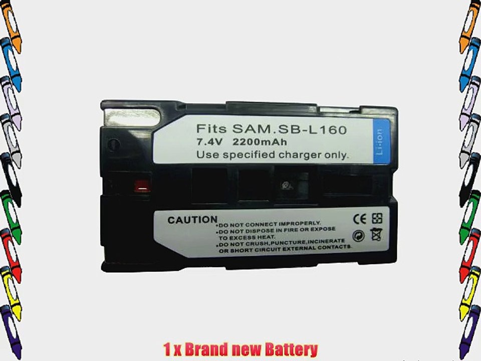 Batteria Al Litio Da 3400MAh Con Interfaccia Di Tipo C Per Batteria Ricaricabile Di Grande Capacità Per Videocamera SB L110A, SB L160, SB L320, S