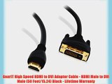 GearIT High Speed HDMI to DVI Adapter Cable - HDMI Male to DVI Male (50 Feet/15.24) Black -