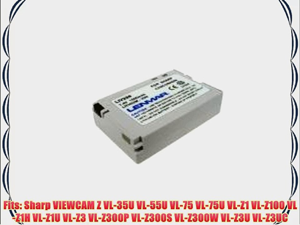 Replacement Battery for Sharp BT-L226 BT-L226U works with Sharp Viewcam Z VL VL-Z Series