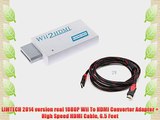 LIMTECH 2014 version real 1080P Wii To HDMI Converter Adapter   High Speed HDMI Cable 6.5 Feet