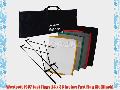 Westcott 1957 Fast Flags 24 x 36 Inches Fast Flag Kit (Black)