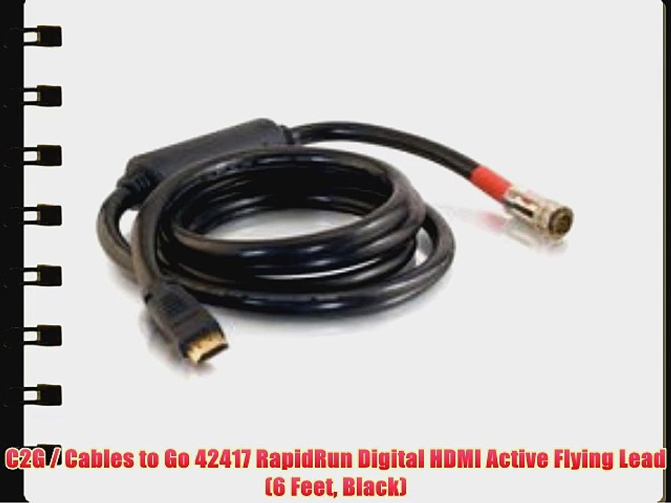 C2G / Cables to Go 42417 RapidRun Digital HDMI Active Flying Lead (6 Feet Black)