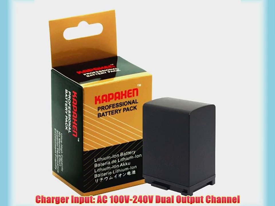 Kapaxen Two Intelligent Batteries   Dual Channel Charger for Canon BP-828 and VIXIA HF G30